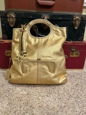 Coach Ergo Convertible Tote in Yellow Gold Metallic